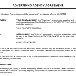 advertising-agency-agreement